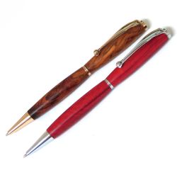 7mm Slimline Pen Kit - Ring band Curved Clip